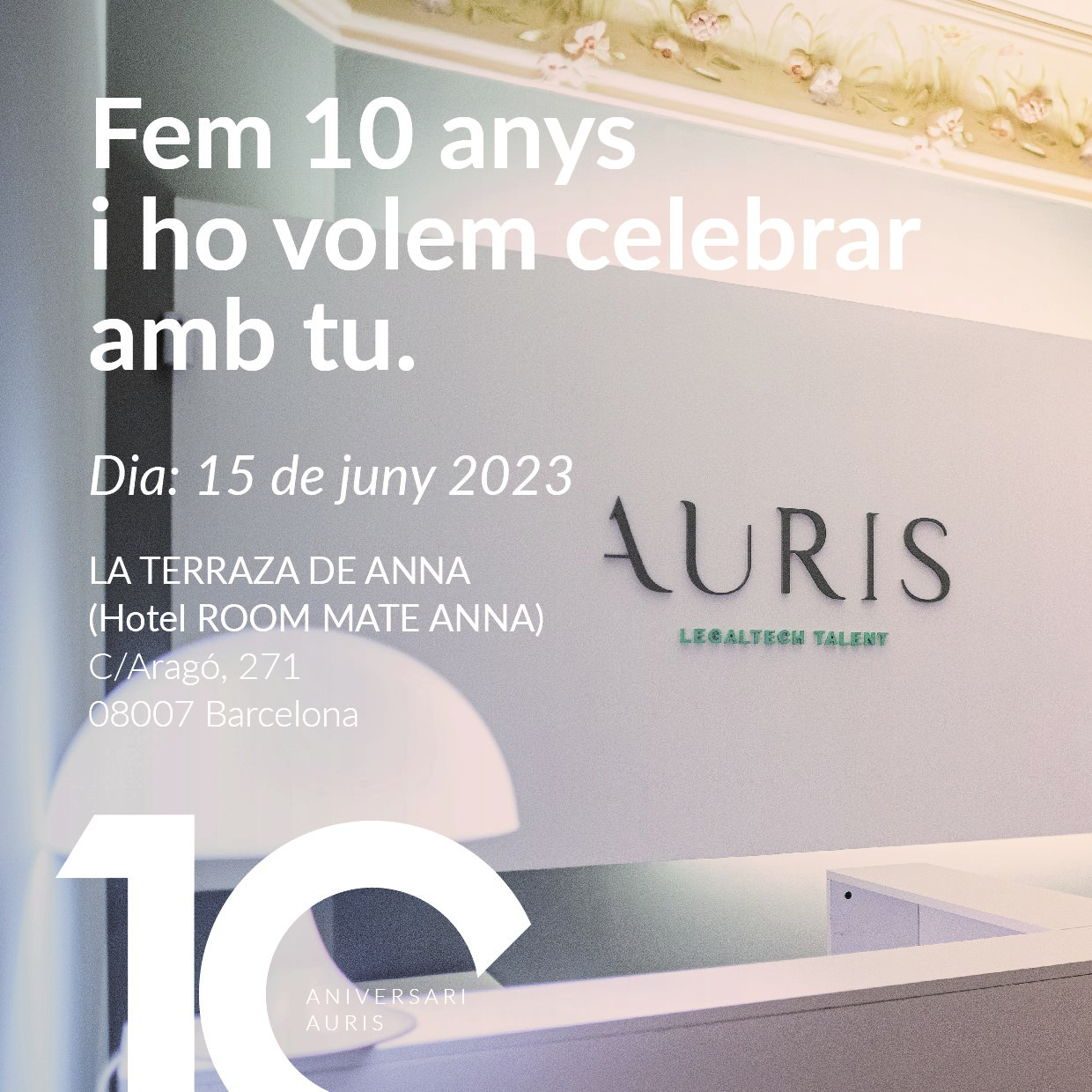 Auris ha cumplido 10 años y nos gustaría poder brindar contigo